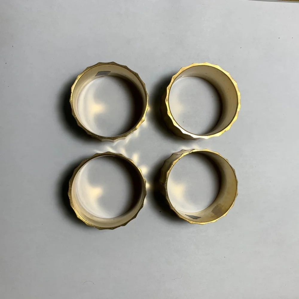 4 Brass Napkin Rings